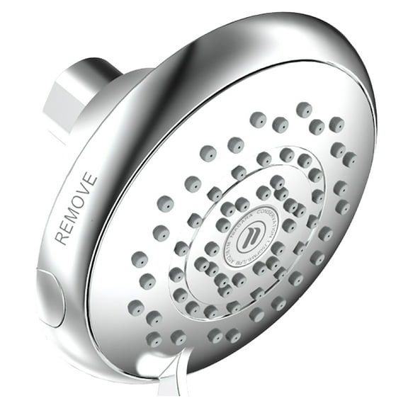 Niagara Conservation Healthguard 5-Spray with 1.5 GPM Wall Mount Fixed Shower Head - Chrome with Removable Faceplate