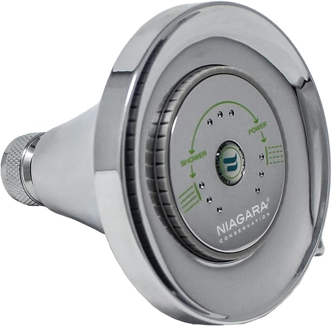 Chrome Wall Mounted Round Adjustable Shower Head with 3 Spray Patterns