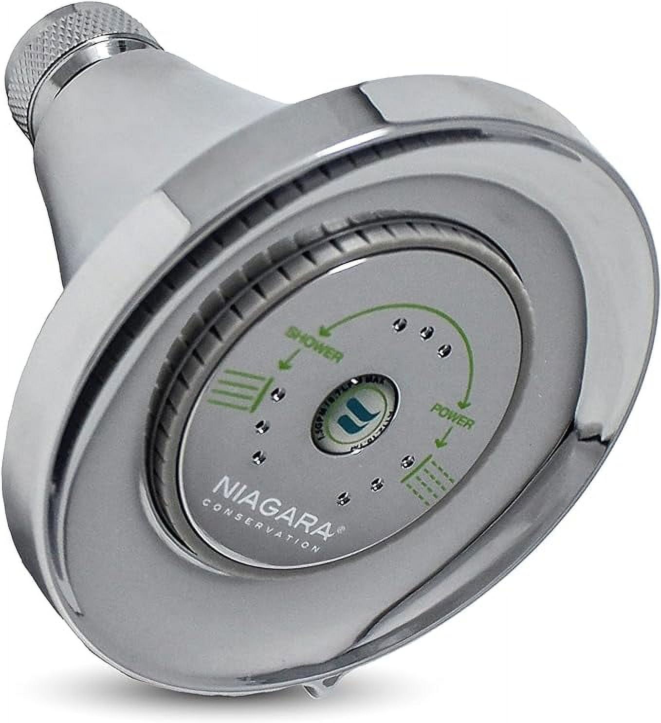 Chrome Wall Mounted Round Adjustable Shower Head with 3 Spray Patterns