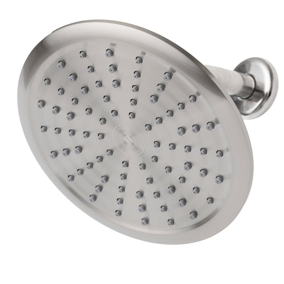 Niagara Conservation Rainfall Spa 1-Spray with 2 GPM 8 in. Wall Mount Adjustable Fixed Shower Head - Brushed Nickel