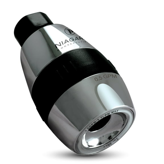 Niagara Conservation Tri-Max 1-Spray with 0.5-1.5 GPM 2 in. Wall Mount Adjustable Fixed Shower Head - Chrome
