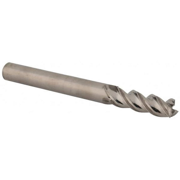 Niagara Cutter 1/4", 3/4" LOC, 1/4" Shank Diam, 2-1/2" OAL, 3 Flute, Solid Carbide Square End Mill