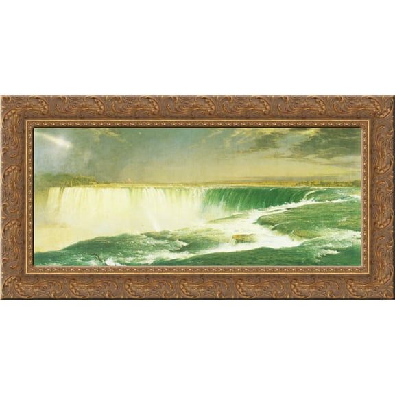 Niagara Falls 24x15 Gold Ornate Wood Framed Canvas Art by Church, Frederic Edwin