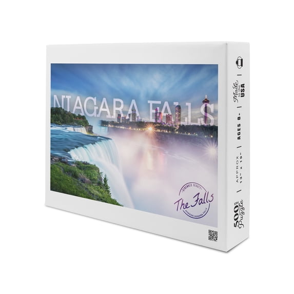 Niagara Falls, Falls and Skyline (19x27 inches, Premium 500 Piece Jigsaw Puzzle for Adults and Family, Made in USA)