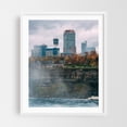 thumbnail image 1 of Niagara Falls from NY 04 - Niagara Falls New York Photography Cityscape Autumn Waterfall Skyline Architecture Travel Poster Scenic White Framed Wall Art Print 18 x 24 inches, 1 of 3