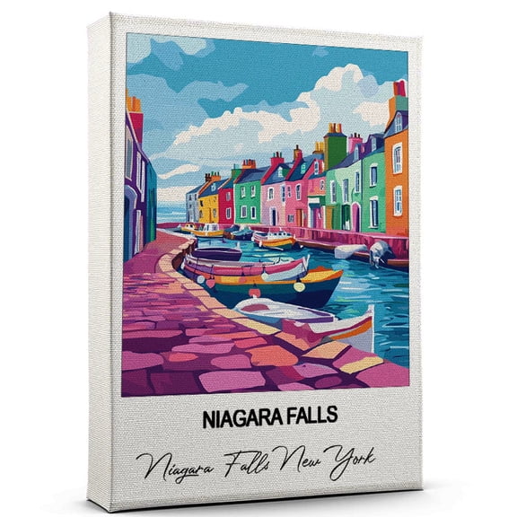 Niagara Falls Travel Canvas Wall Art – Beautiful Travel Decor for Bedroom, Office Niagara Falls New York Canvas Print – Serene and Scenic Wall Decor Gift for Travel Lovers