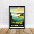 thumbnail image 1 of Niagara Falls Waterfall Travel Poster Wall Art Decor 8x12 UNFRAMED, 1 of 3