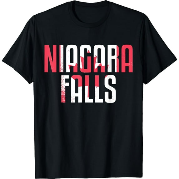 Niagara Falls Waterfalls Canada Souvenir T-Shirt Black 4X-Large