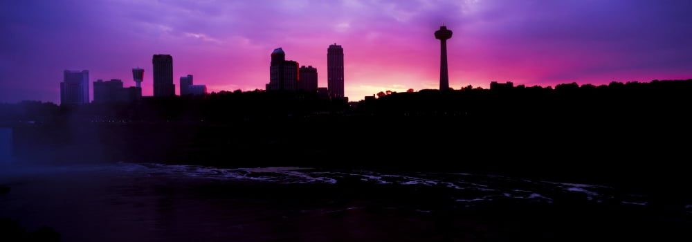 Niagara Falls at sunset Ontario Canada Canvas Art - Panoramic Images (27 x 9)