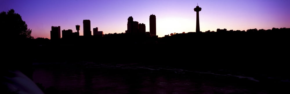 Niagara Falls at sunset Ontario Canada Canvas Art - Panoramic Images (36 x 12)