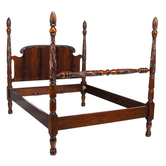 Niagara Furniture King Traditional Mahogany Four-Poster Bed