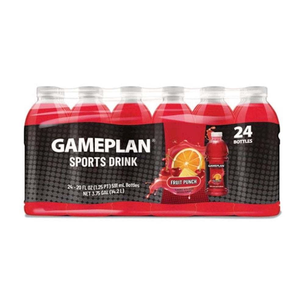 Niagara Gameplan Sports Drink, Fruit Punch, 20 oz Bottle, 24/Carton