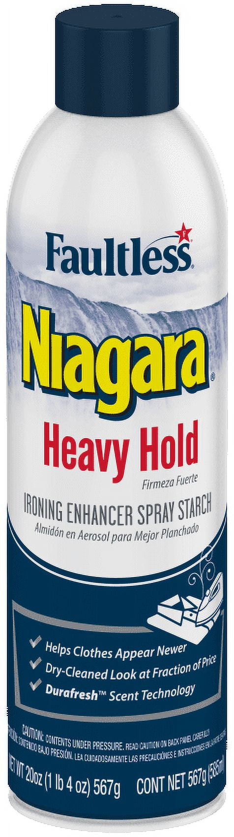 Spray de almidón pesado (20 onzas, paquete de 12) – Niagara Heavy Hold  Liquid Starch: Iron Aid Spray Pack para ropa y telas