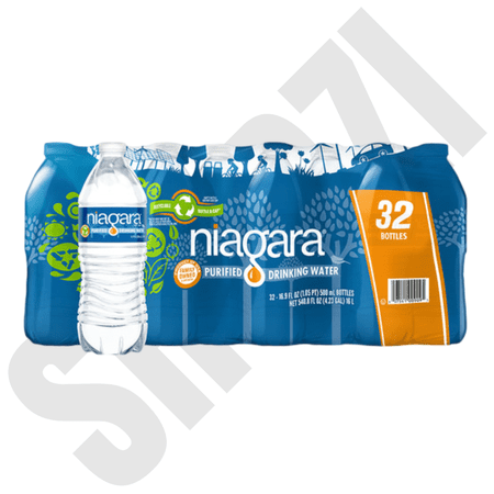 Niagara Purified Drinking Water 16.9 Fl Oz Bottles 32 Pack Value Case