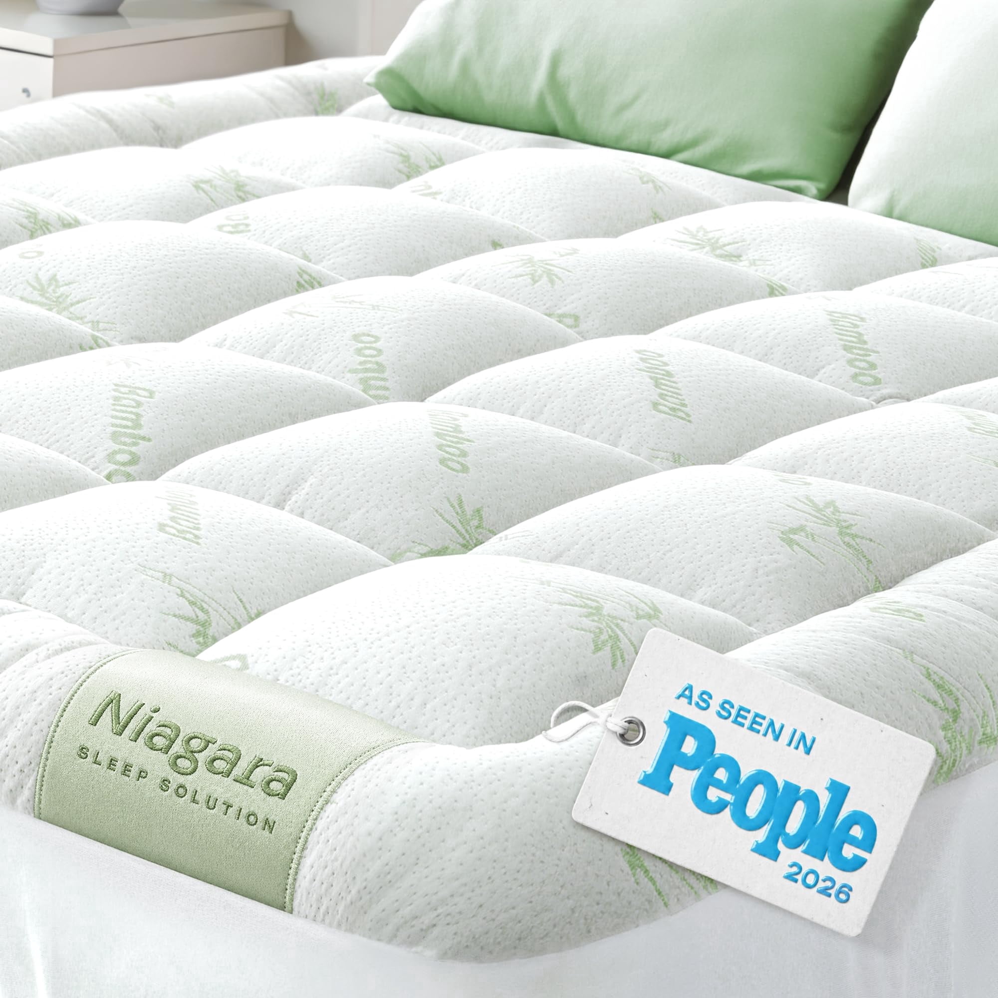 Niagara Sleep Solution Bamboo King Size Cooling Mattress Topper