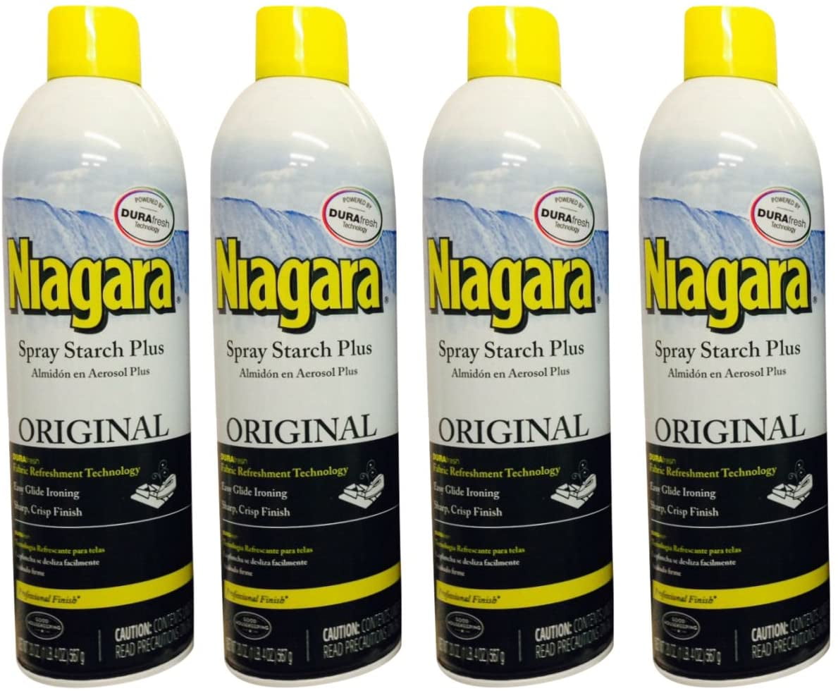Niagara Spray Starch Crisp Finish, Sharp Look Without Excess Stiffness, 20 Ounces (4 Pack)