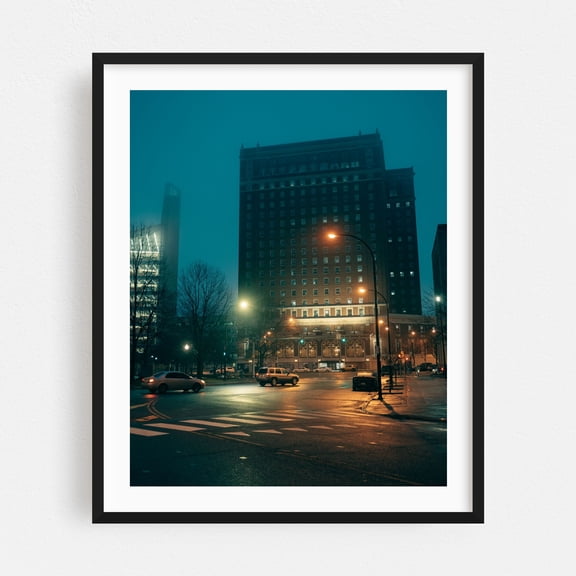 Niagara Square, Buffalo - Buffalo New York Photography Black Framed Wall Art Print 30 x 40 inches