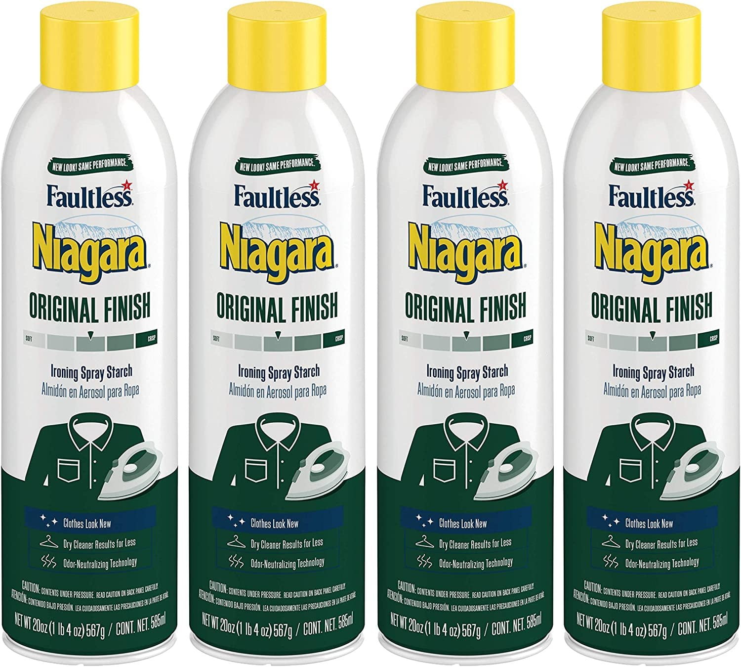 Niagara Starch Spray Iron Aid NonFlaky Clogging Durafresh Scent 20 oz