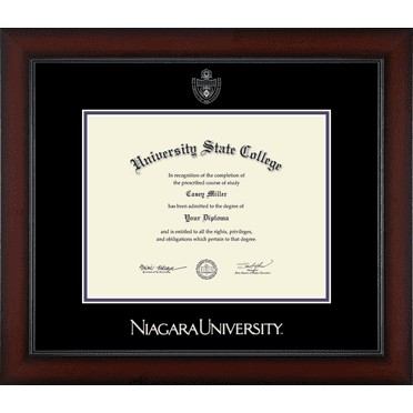 Niagara University Diploma Frame, Document Size 11" x 8.5"