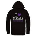 thumbnail image 1 of Niagara University Purple Eagles I Love Hoodie, Black - Small, 1 of 1