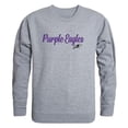 thumbnail image 1 of Niagara University Purple Eagles Script Crewneck Sweatshirt, Heather Grey - Large, 1 of 1