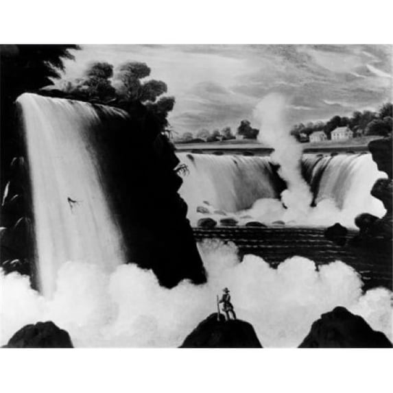Niagra Falls by Thomas Chambers Ca.1807-1866 Poster Print - 18 x 24 in.