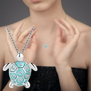 Niahfd Gold Necklace for Women Diamond Necklace Woman Beating Dazzling Diamond Pendant Diamond Pendant Woman Jewelry Blue