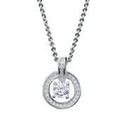 Niahfd Gold Necklace for Women Diamond Necklace Women's Diamond Necklace Dazzling Round Diamond Pendant Diamond Pendant Jewelry Silver