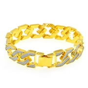 Niahfd Jewelry on Sale Men Chain Bracelet Stainless Steel Link Chain Bangle Male Hiphop Trendy Wrist Gold Bracelets for Women Gold