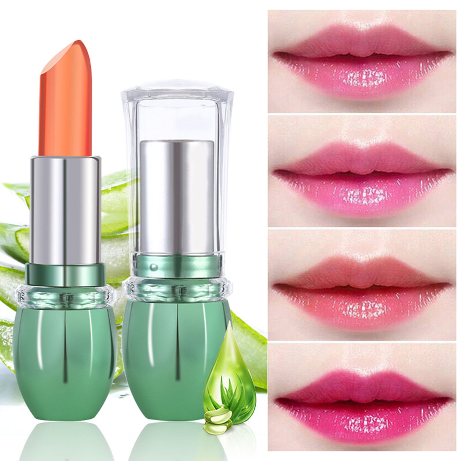 Niahfd Lipstick Long-Lasting Dried Aloe Jelly Lipstick Moisturizes and ...