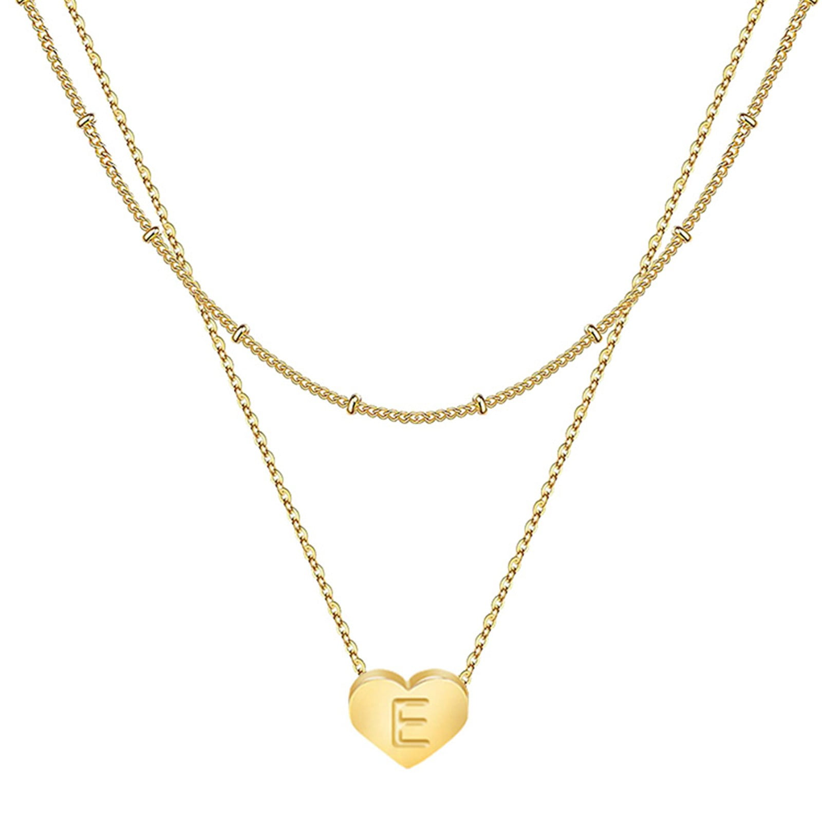 Niahfd Gold Necklace for Women on Sale！ Layered Initial Necklace for ...