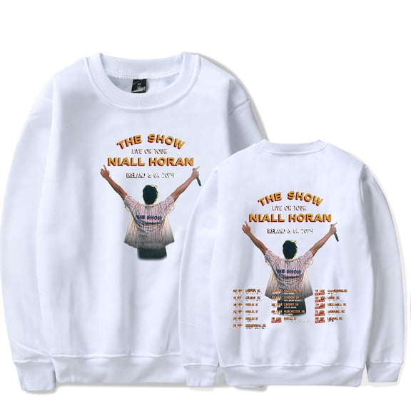Niall Horan Crew Neck SweatshirtTHE SHOW LIVE ON TOUR NIALL HORAN 2024 Tour Merch pop graphics Print Unisex Trendy Casual Sweatshirt