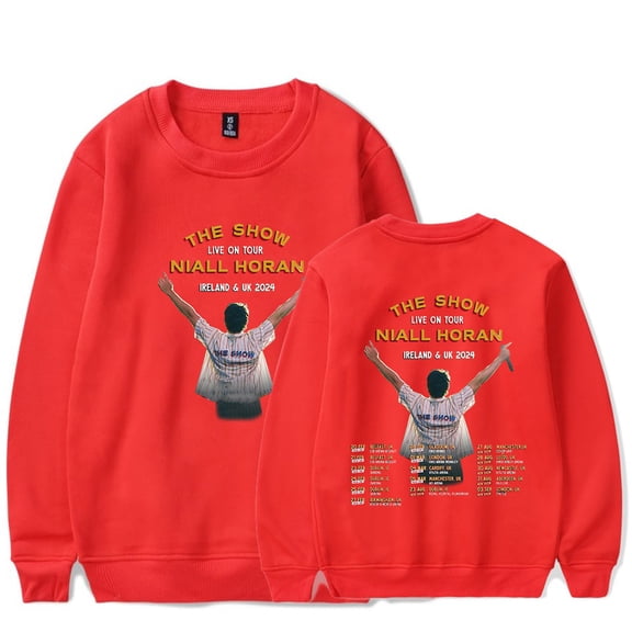 Niall Horan Crew Neck SweatshirtTHE SHOW LIVE ON TOUR NIALL HORAN 2024 Tour Merch pop graphics Print Unisex Trendy Casual Sweatshirt