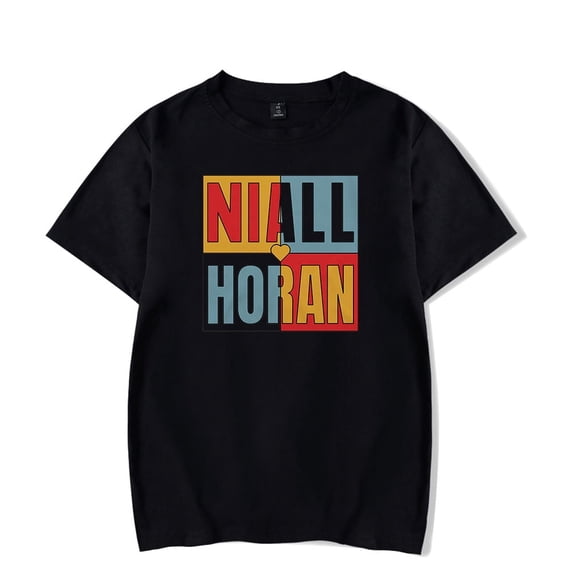 Niall Horan Merch T Shirt Niall Color Block Merch T-shirt Men Women Short Sleeve Tee Unisex Harajuku Tops