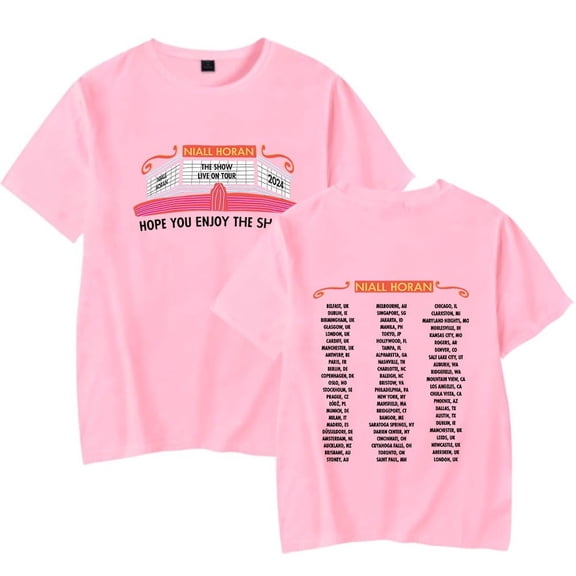 Niall Horan THEATRE MARQUEE CITIES Merch Short Sleeve T-shirt Unisex Fashion Crew Neck Top