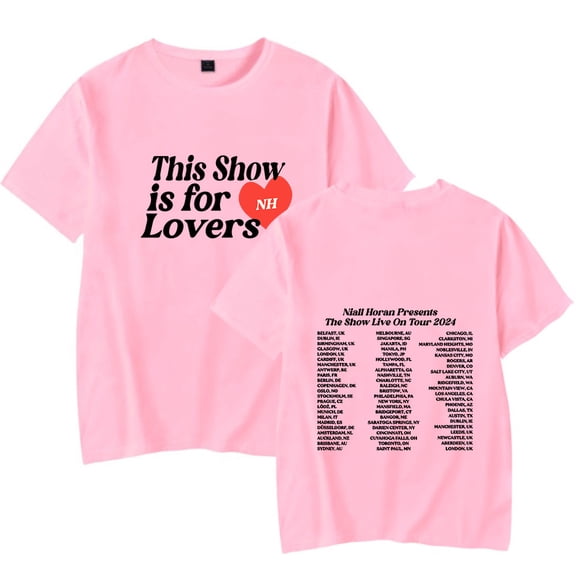 Niall Horan THIS SHOW IS FOR LOVERS DATES T-Shirt Merch pop graphics Crewneck Unisex Trend Casual Short Sleeve Top