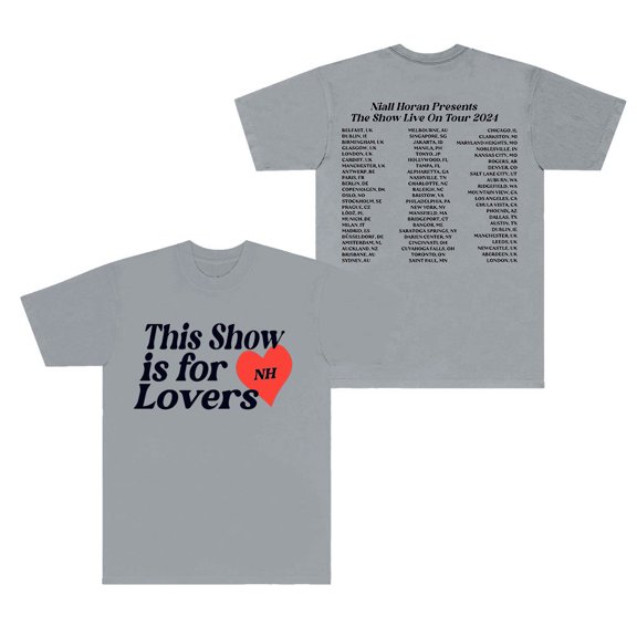 Niall Horan THIS SHOW IS FOR LOVERS Merch Short Sleeve T-shirt Unisex Fashion Crew Neck Top