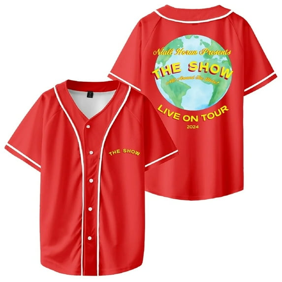 Niall Horan The Show World Tour 2024 Merch Baseball Jersey V-Neck Shirt Women Men Short Sleeve Streetwear Clothes