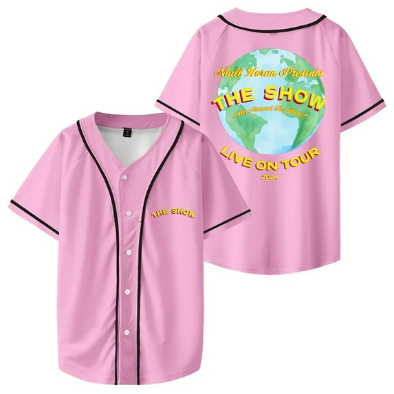 Niall Horan The Show World Tour 2024 Merch Baseball Jersey V-Neck Shirt Women Men Short Sleeve Streetwear Clothes