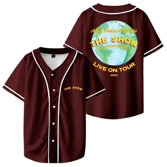 Niall Horan The Show World Tour Baseball Jersey Short Sleeve Shirts Women Men Streetwear Tee