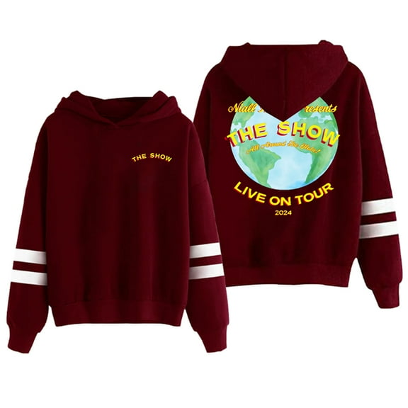 Niall Horan The Show World Tour Hoodie Pocketless Parallel Bars Sleeve Streetwear Women Men Sweatshirt