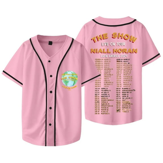 Niall Horan The Show World Tour Merch Baseball Jersey V-Neck Shirt Women Men Short Sleeve Streetwear Clothes