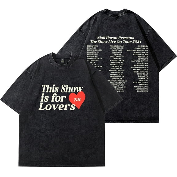Niall Horan The Show World Tour Merch T-Shirt Vintage Wash Tee Women Men Casual Short Sleeve Crewneck Tee