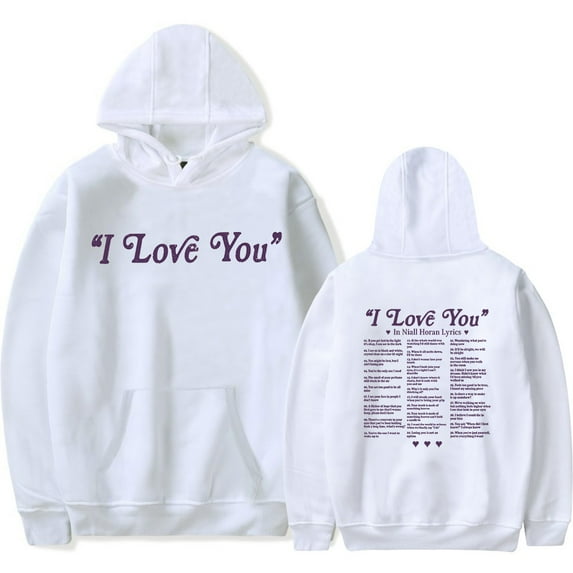 Niall HoranI Love You Lyrics Hoodie The show Live on tour Merch Popular Graphics sided Print Unisex Trendy Casual Streetwear Sweatshirt