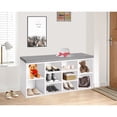 thumbnail image 1 of NiamVelo 3-Tier Shoe Bench Shoe Rack with 10 Compartments for Living Room, White, 1 of 8