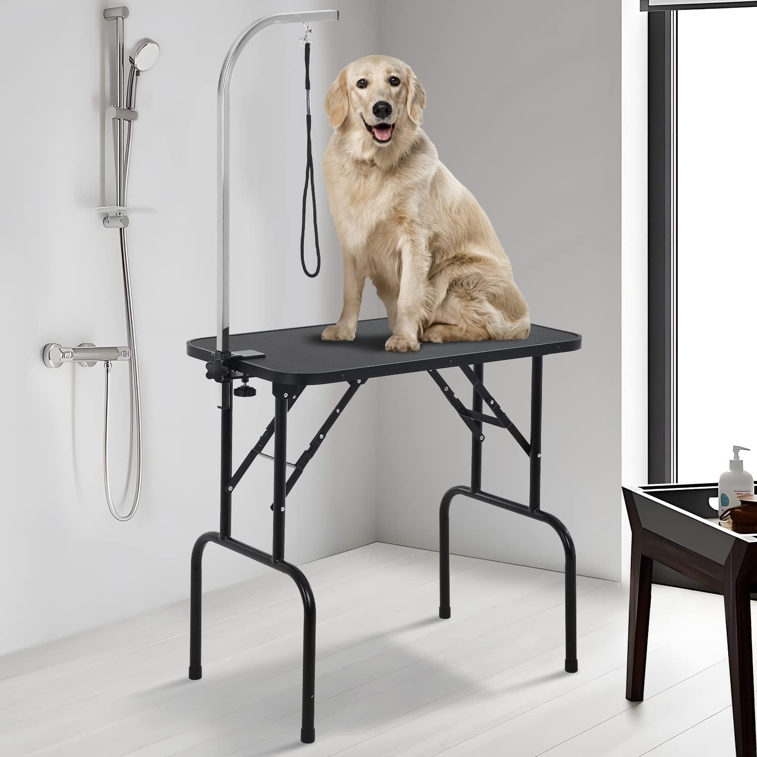 NiamVelo 32" Adjustable Dog Pet Grooming Table Foldable Portable Dog
