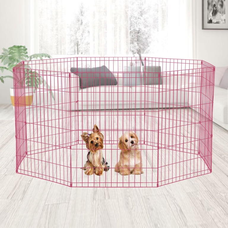 AZK Puppy Cage, Puppy Pet Playpen 8 Panel Indoor Outdoor India
