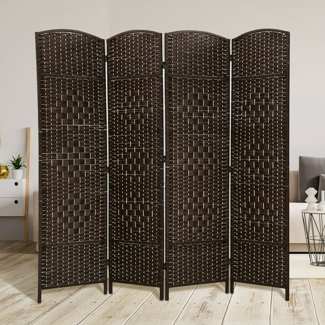 NiamVelo Decorative 4 Panel Room Divider, Folding Privacy Partition