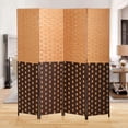 thumbnail image 1 of NiamVelo 4 Panel Wood Rooms Dividers Folding Privacy Screen Portable Screen Partition Wall Dividers for Home Office, CM, 1 of 7