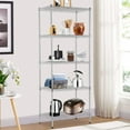 thumbnail image 1 of NiamVelo 5 Tier Storage Shelves Heavy Duty Metal Shelf for Garage Kitchen Bathroom Rack Chrome, 1 of 7
